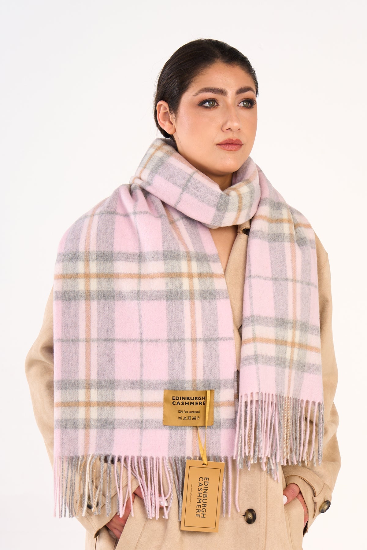 Scarf Luxury Exclusive Iconic Design EC Check Oversized