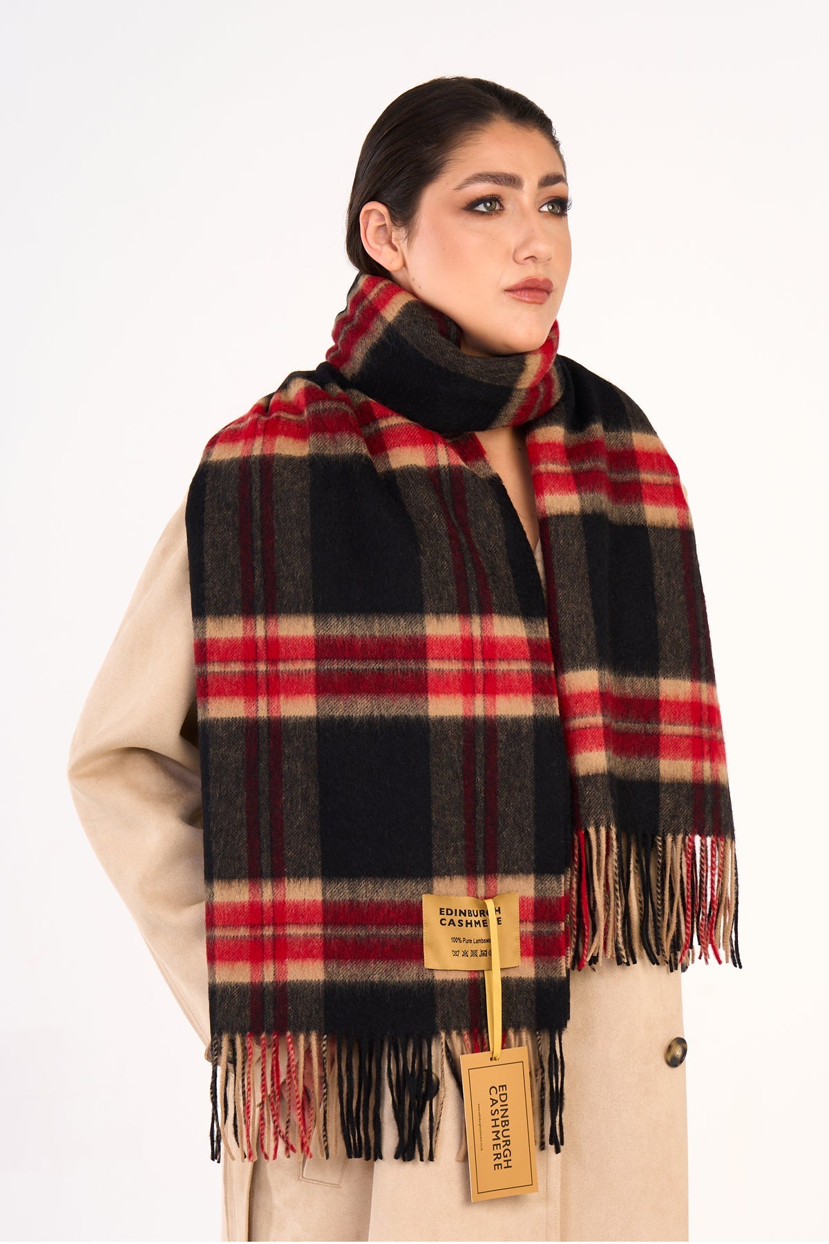 Scarf Luxury Exclusive Iconic Design EC Check Oversized