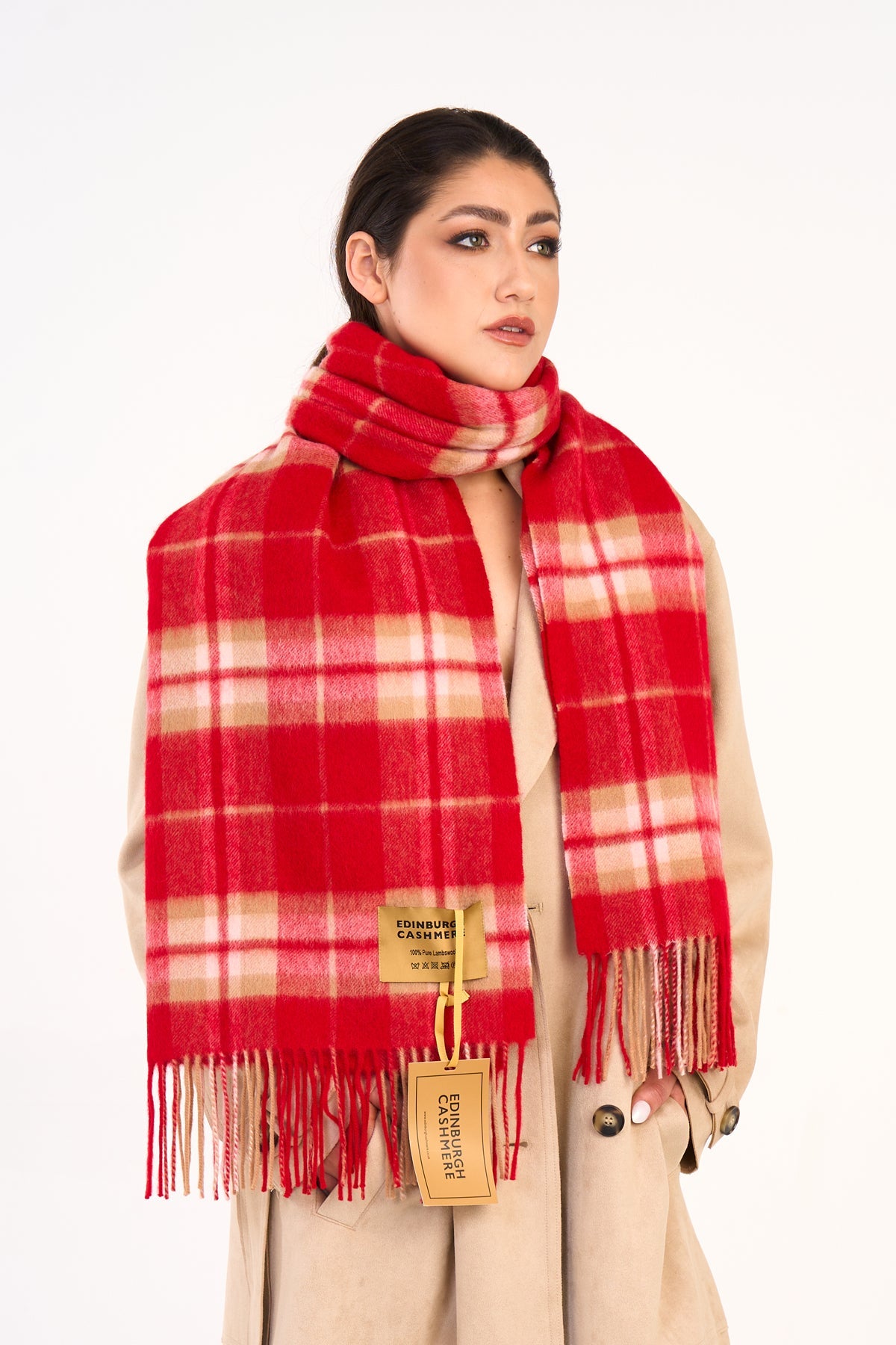 Scarf Luxury Exclusive Iconic Design EC Check Oversized