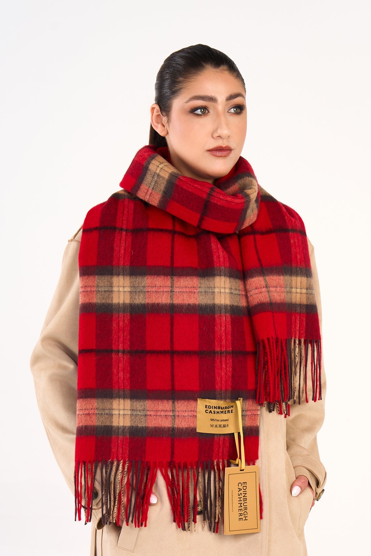 Scarf Luxury Exclusive Iconic Design EC Check Oversized