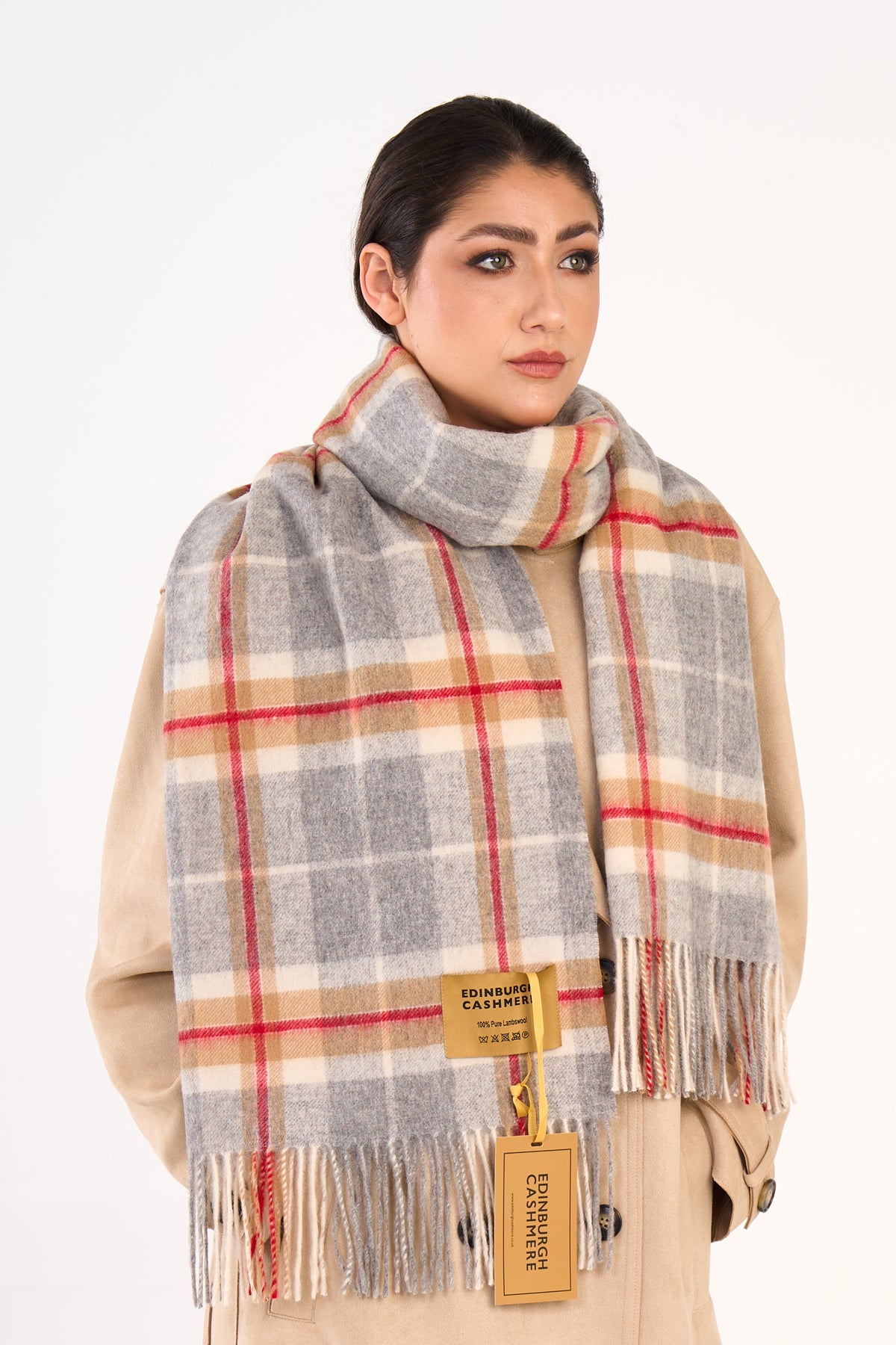 Scarf Luxury Exclusive Iconic Design EC Check Oversized