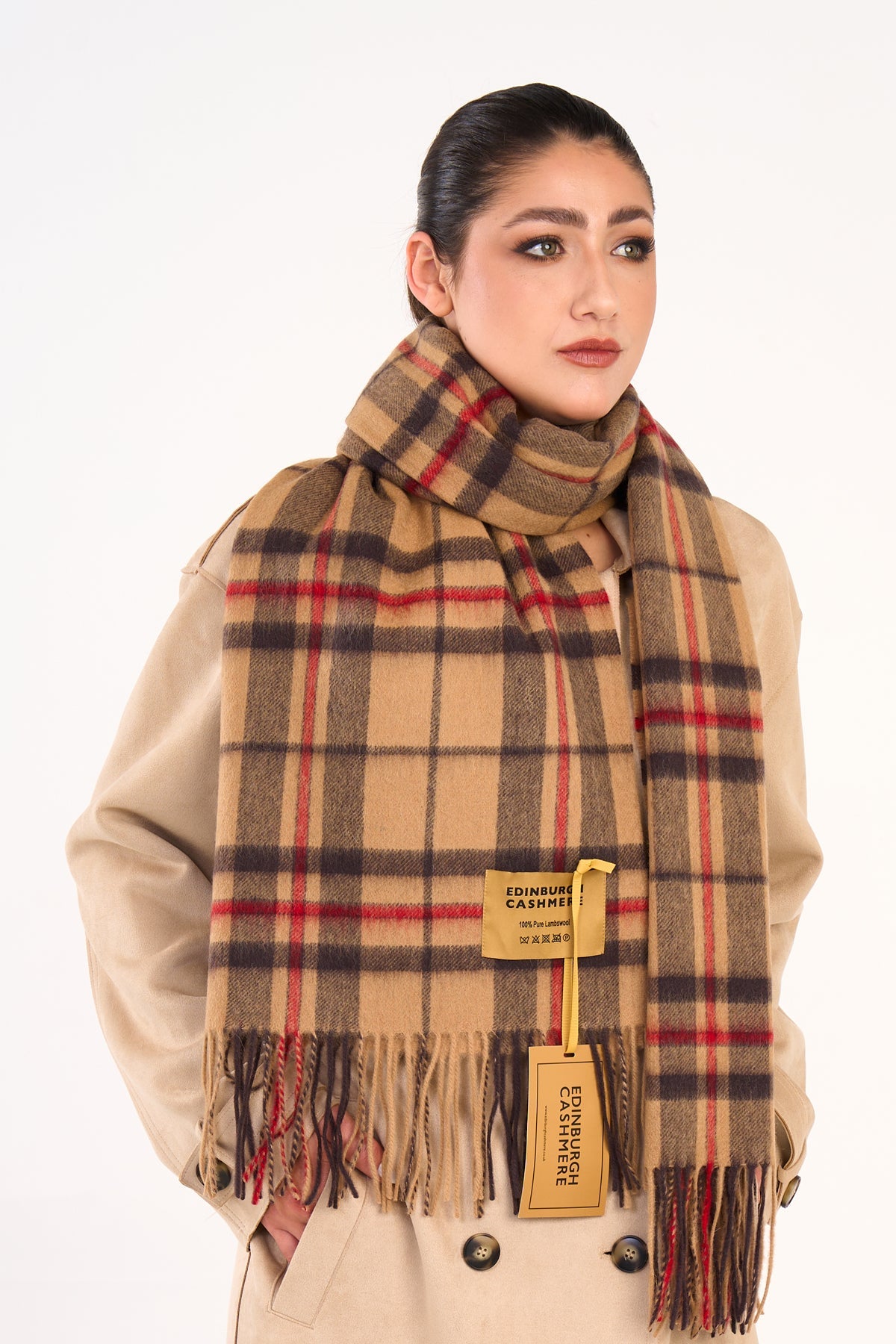 Scarf Luxury Exclusive Iconic Design EC Check Oversized