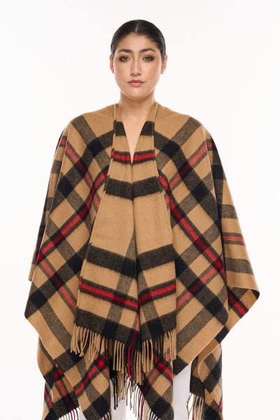 Poncho Luxury Exclusive Design DC Scott - Camel Style 2