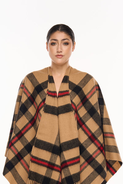 Poncho Luxury Exclusive Design DC Scott - Camel Style 2