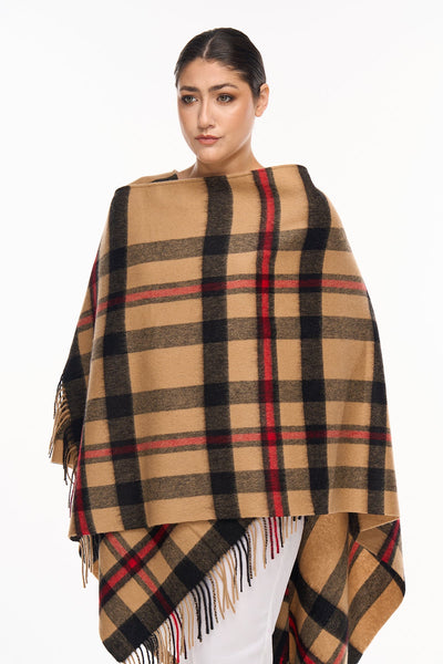 Poncho Luxury Exclusive Design DC Scott - Camel Style 2