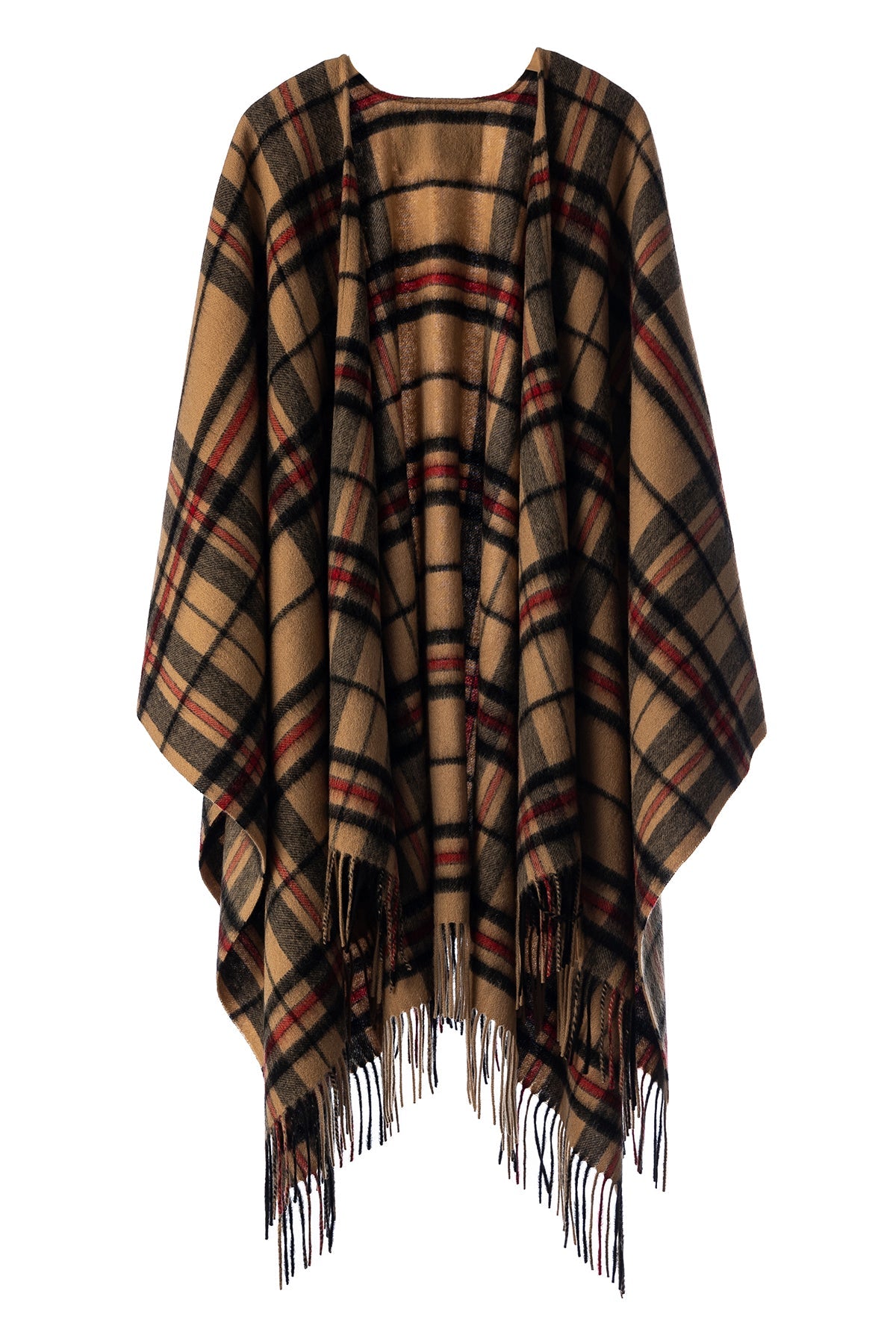 Luxury Cape/Poncho EC Check Exclusive Iconic Design - Camel Style 6