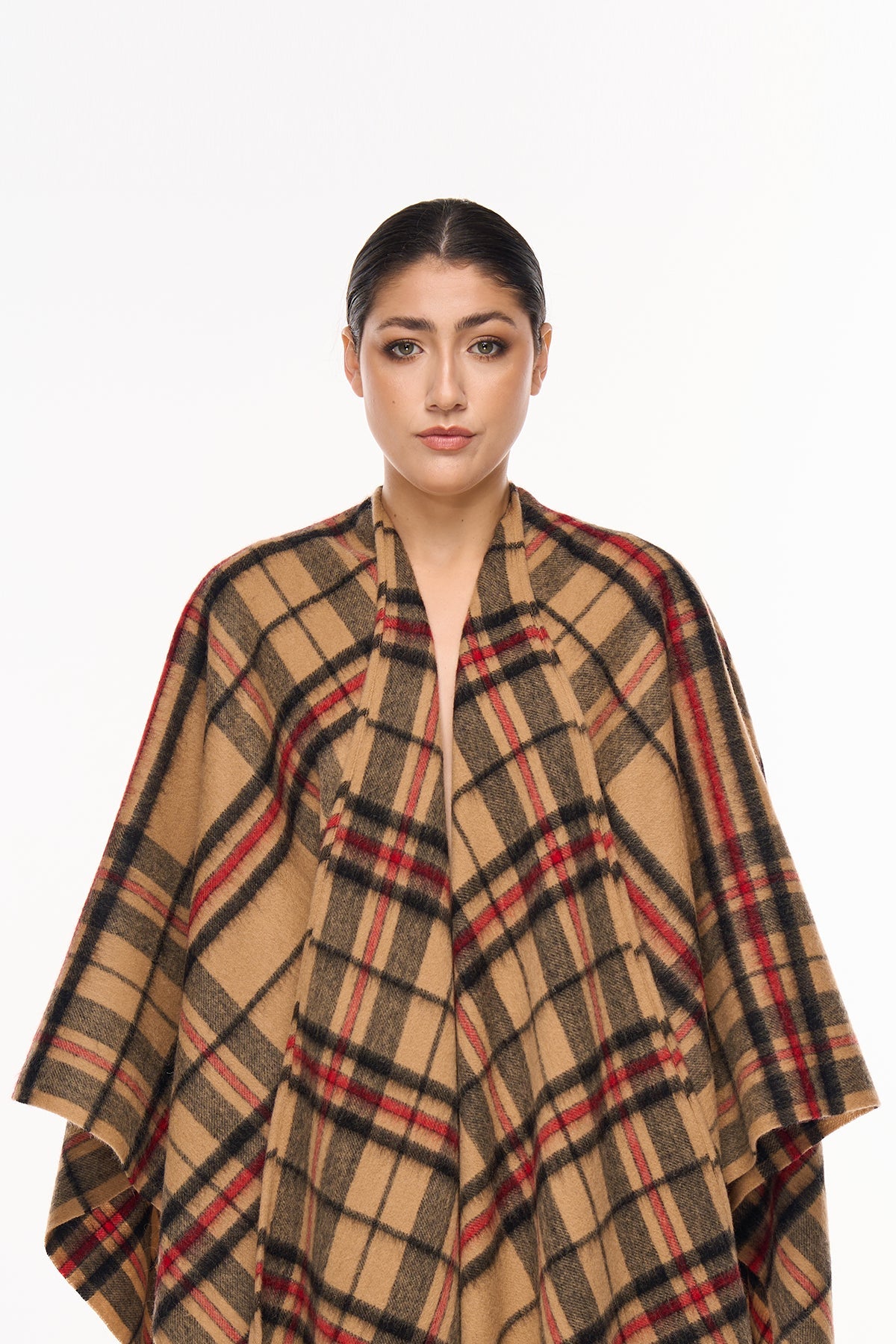 Luxury Cape/Poncho EC Check Exclusive Iconic Design - Camel Style 6