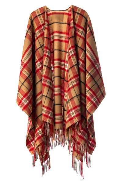 Luxury Cape/Poncho EC Check Exclusive Iconic Design - Red Style 3