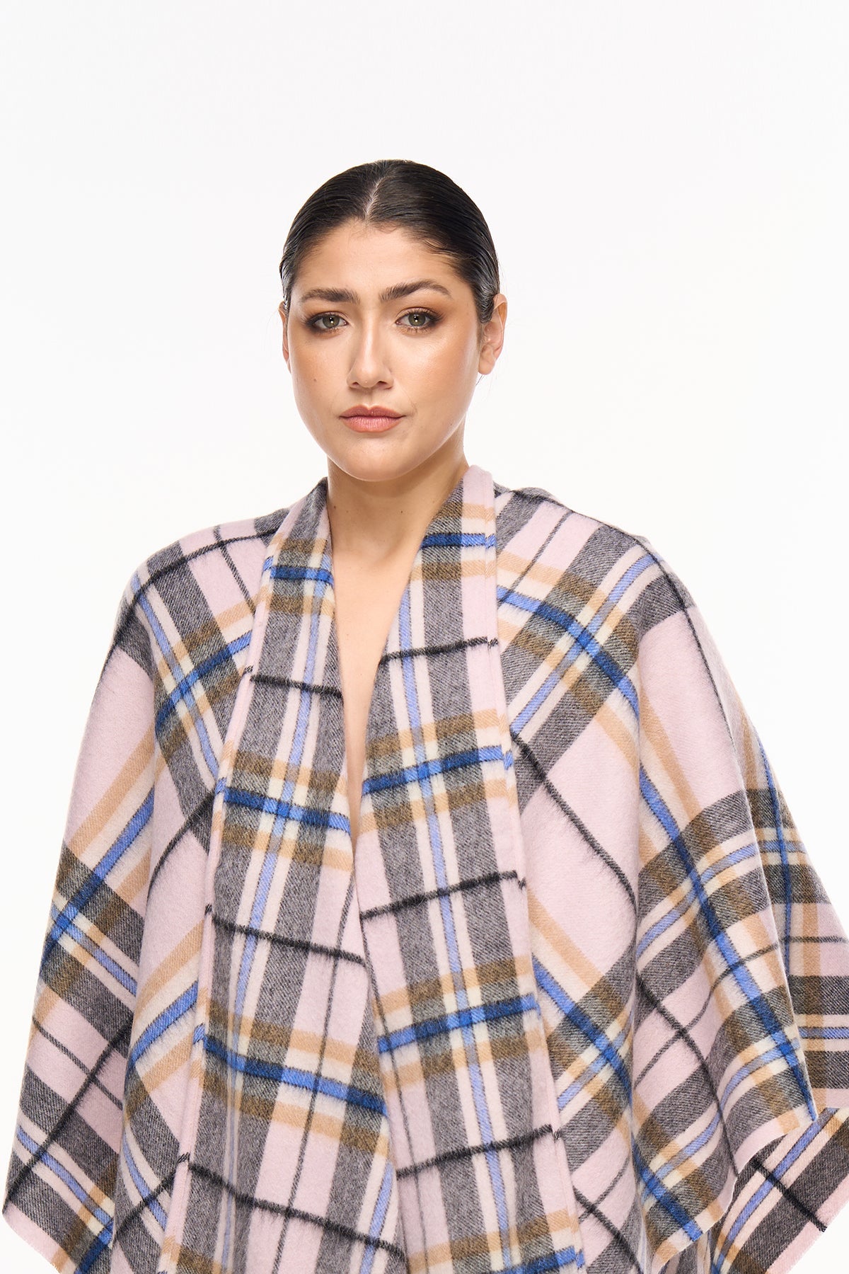 Luxury Cape/Poncho EC Check Exclusive Iconic Design - Camel Style 2