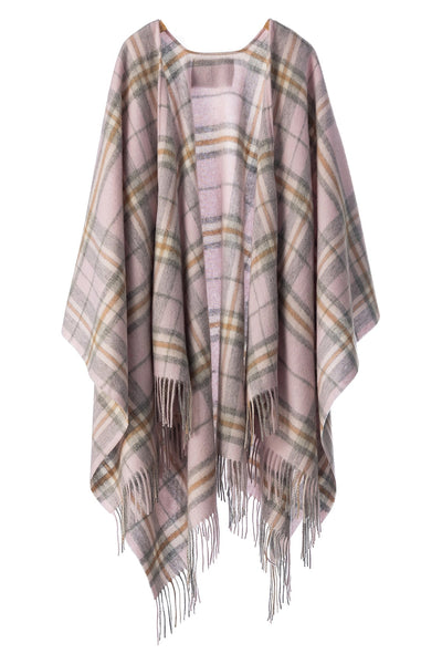 Luxury Cape/Poncho EC Check Exclusive Iconic Design - Pink Style 2