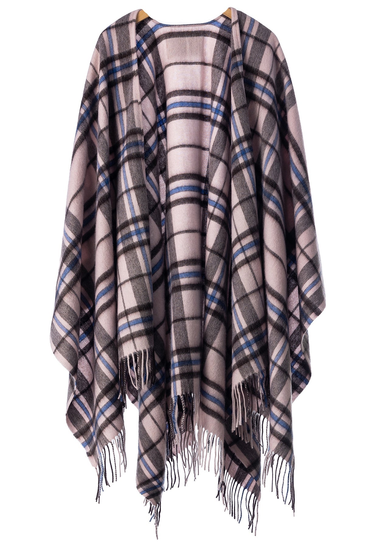 Luxury Cape/Poncho EC Check Exclusive Iconic Design - Blue Style 1