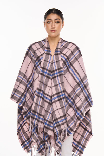 Luxury Cape/Poncho EC Check Exclusive Iconic Design - Blue Style 1