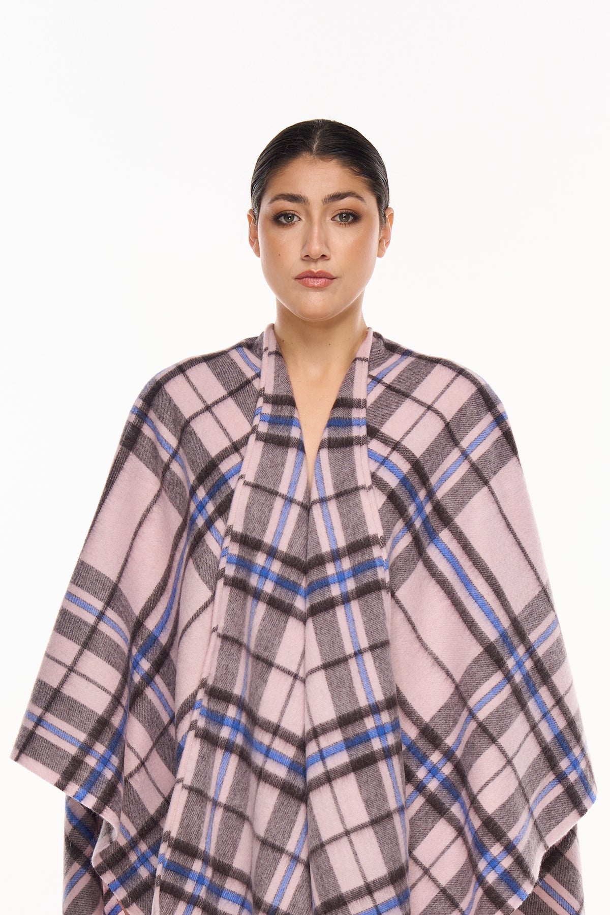 Luxury Cape/Poncho EC Check Exclusive Iconic Design - Blue Style 1