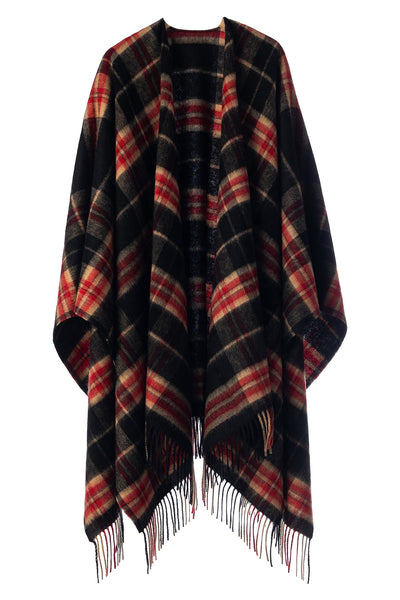 Luxury Cape/Poncho EC Check Exclusive Iconic Design - Black Style 1