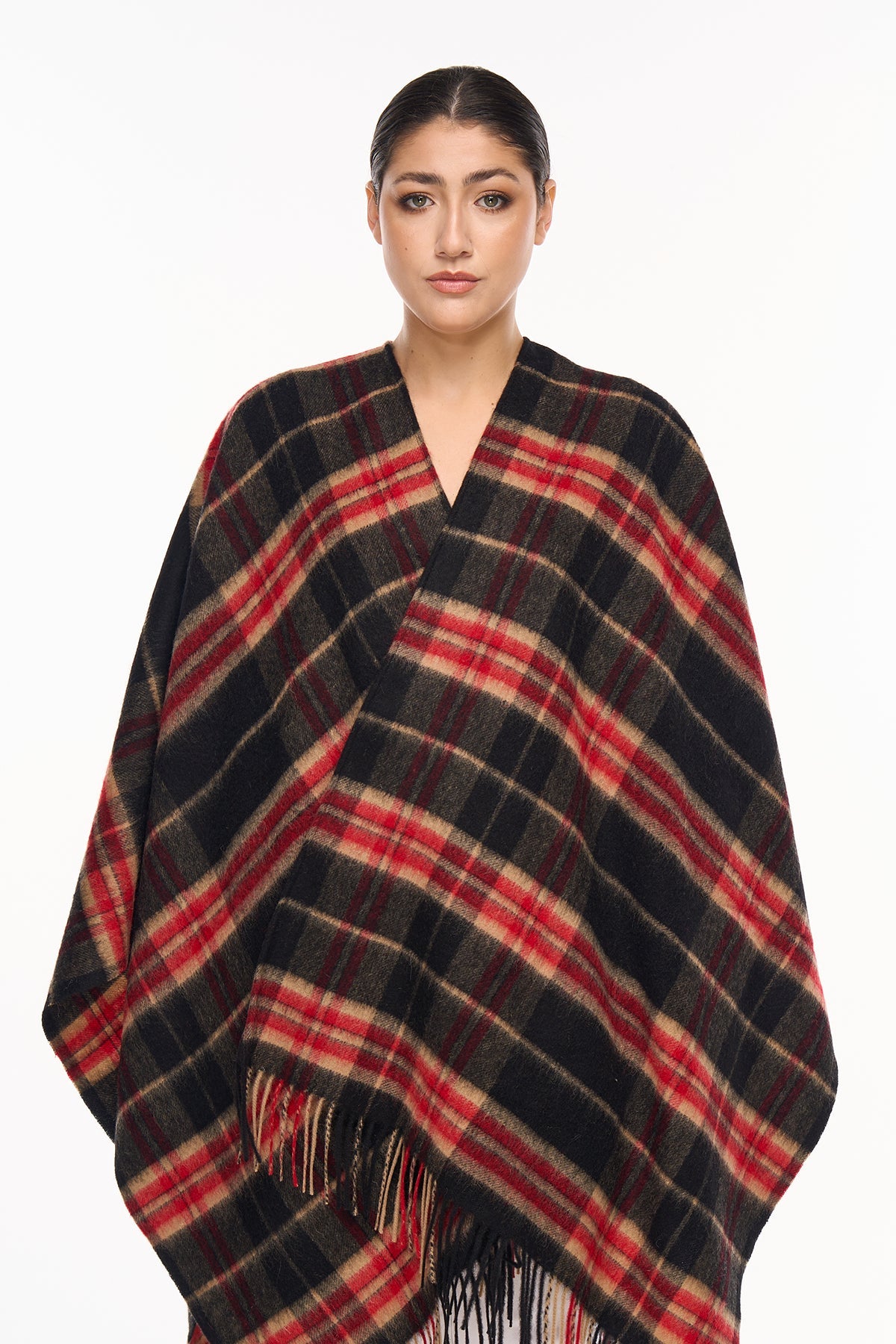 Luxury Cape/Poncho EC Check Exclusive Iconic Design - Black Style 1