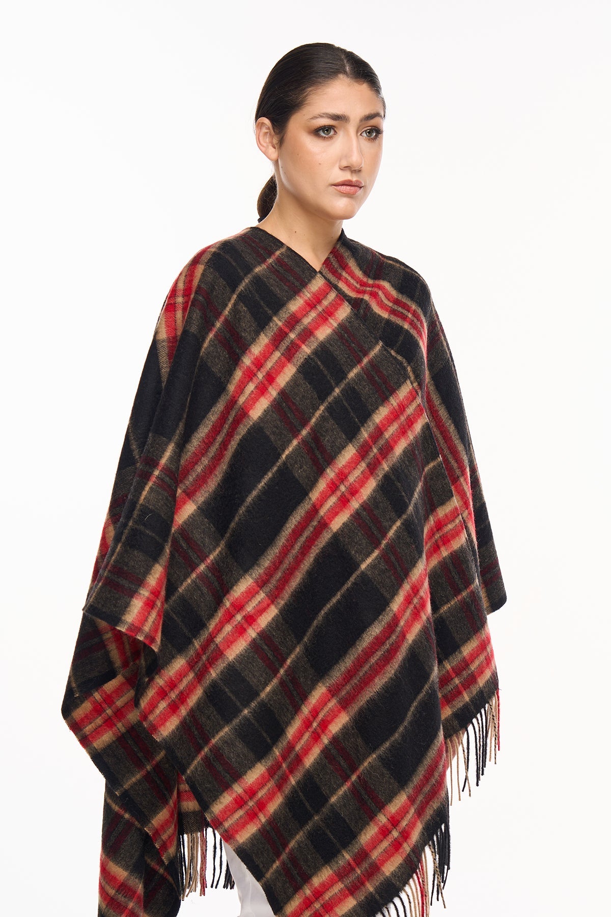 Luxury Cape/Poncho EC Check Exclusive Iconic Design - Black Style 1