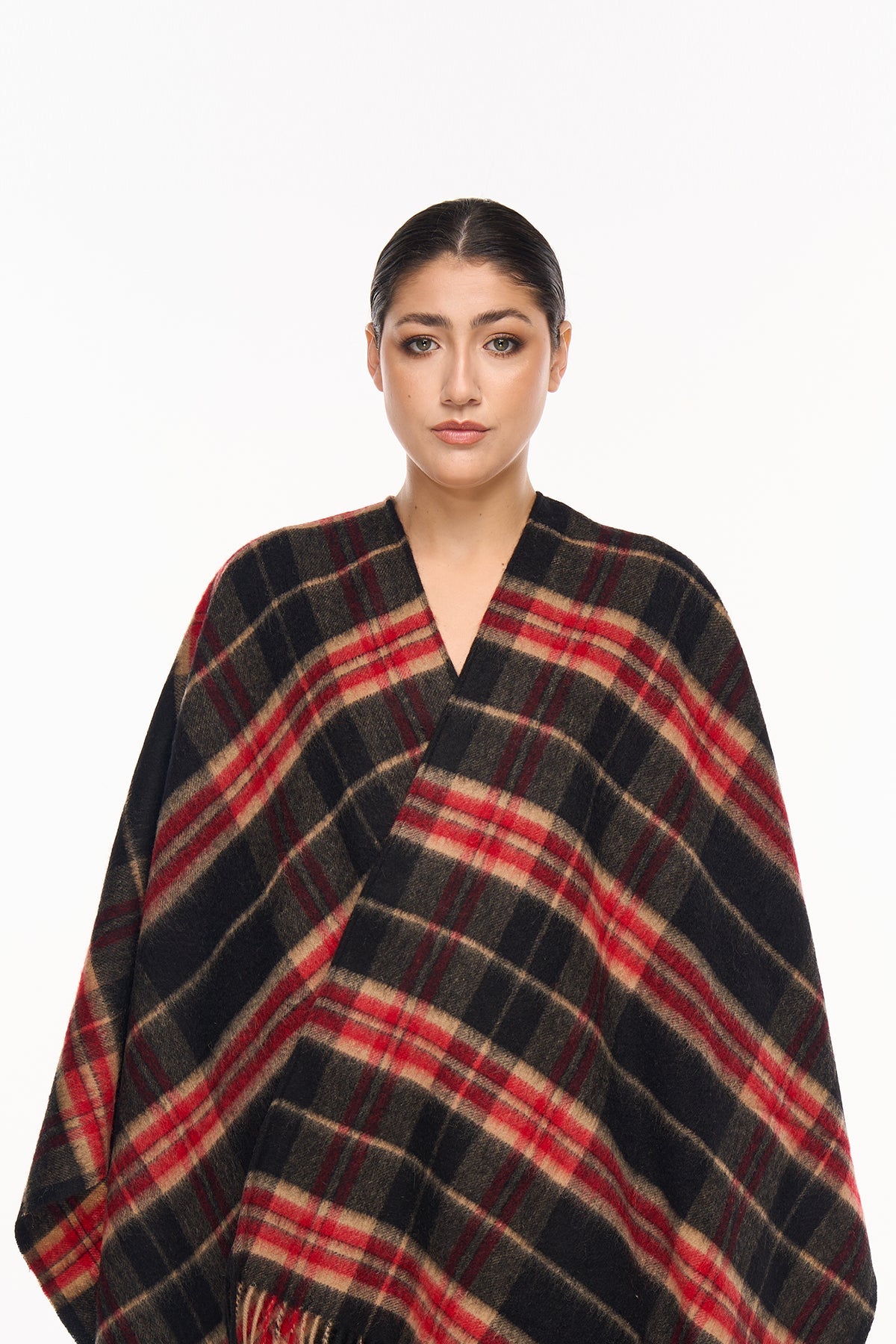 Luxury Cape/Poncho EC Check Exclusive Iconic Design - Black Style 1