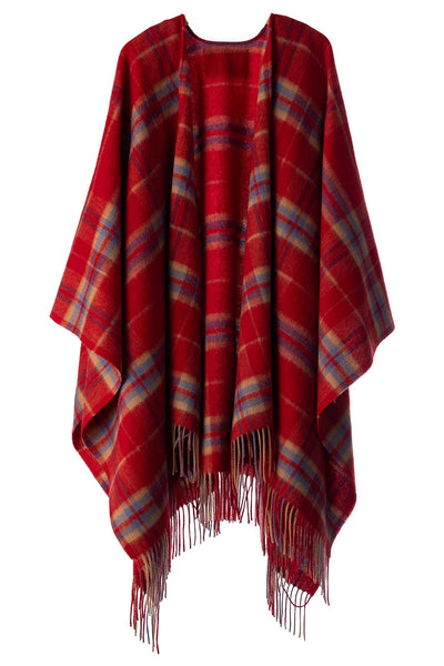 Luxury Cape/Poncho EC Check Exclusive Iconic Design - Red Style 1