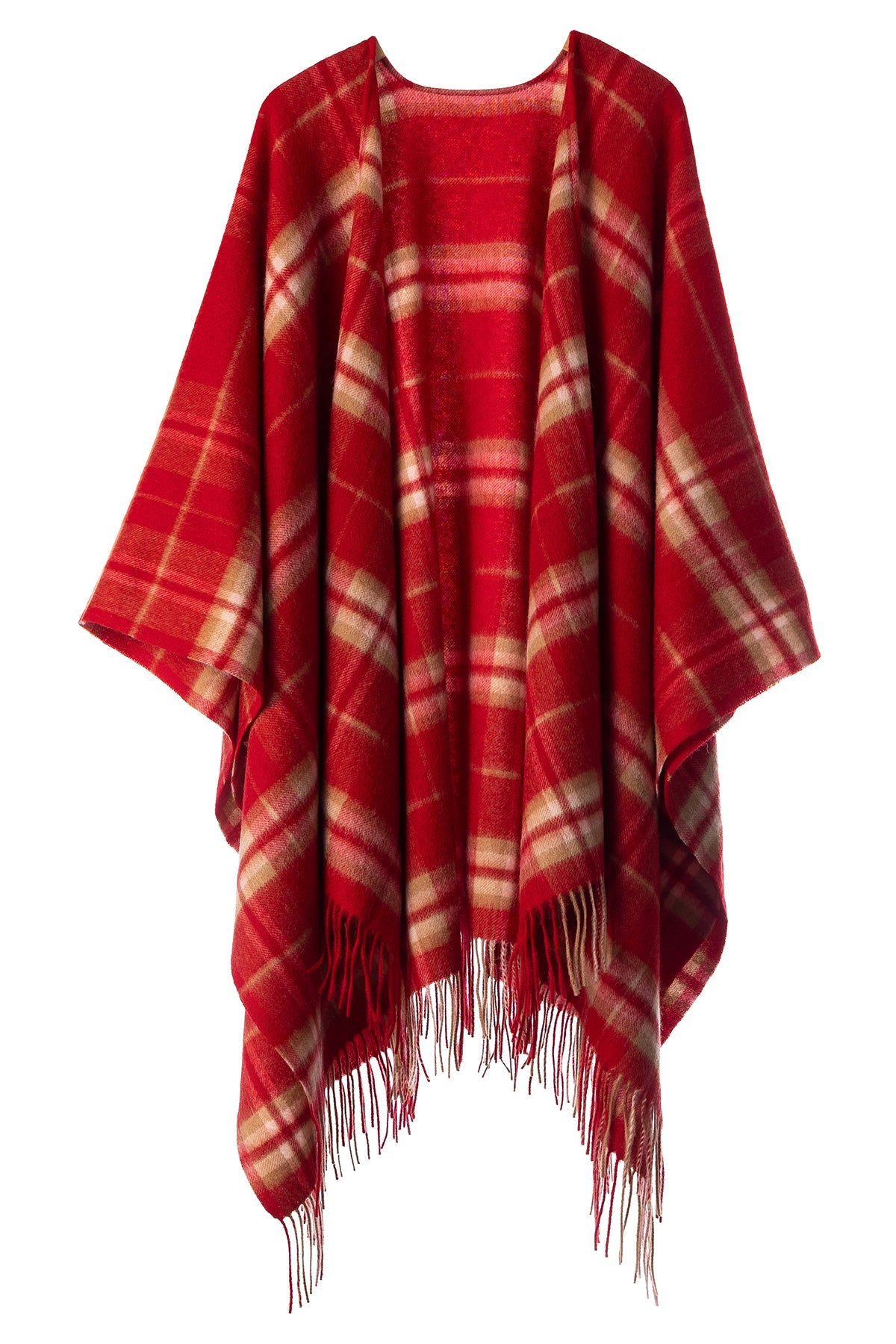 Luxury Cape/Poncho EC Check Exclusive Iconic Design - Red Style 5