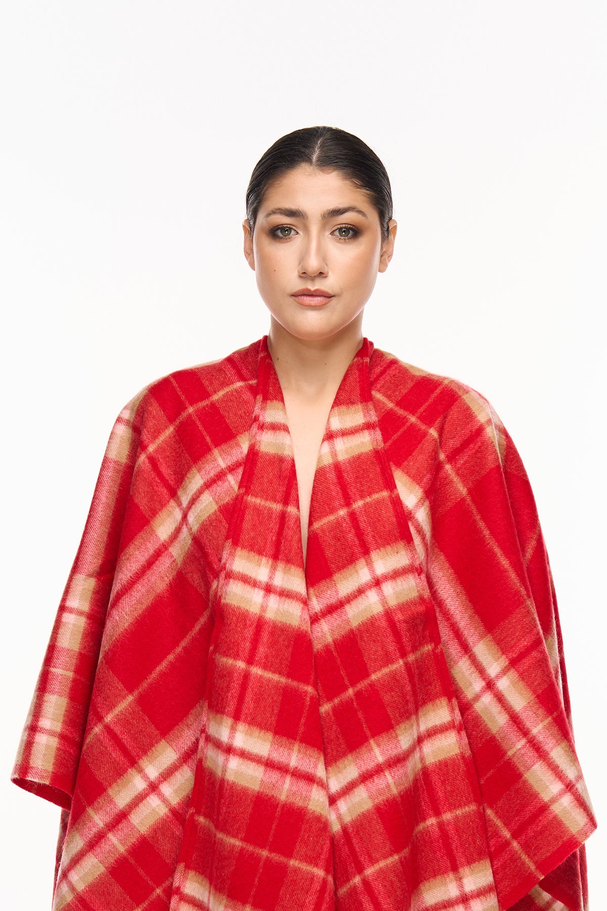 Luxury Cape/Poncho EC Check Exclusive Iconic Design - Red Style 5