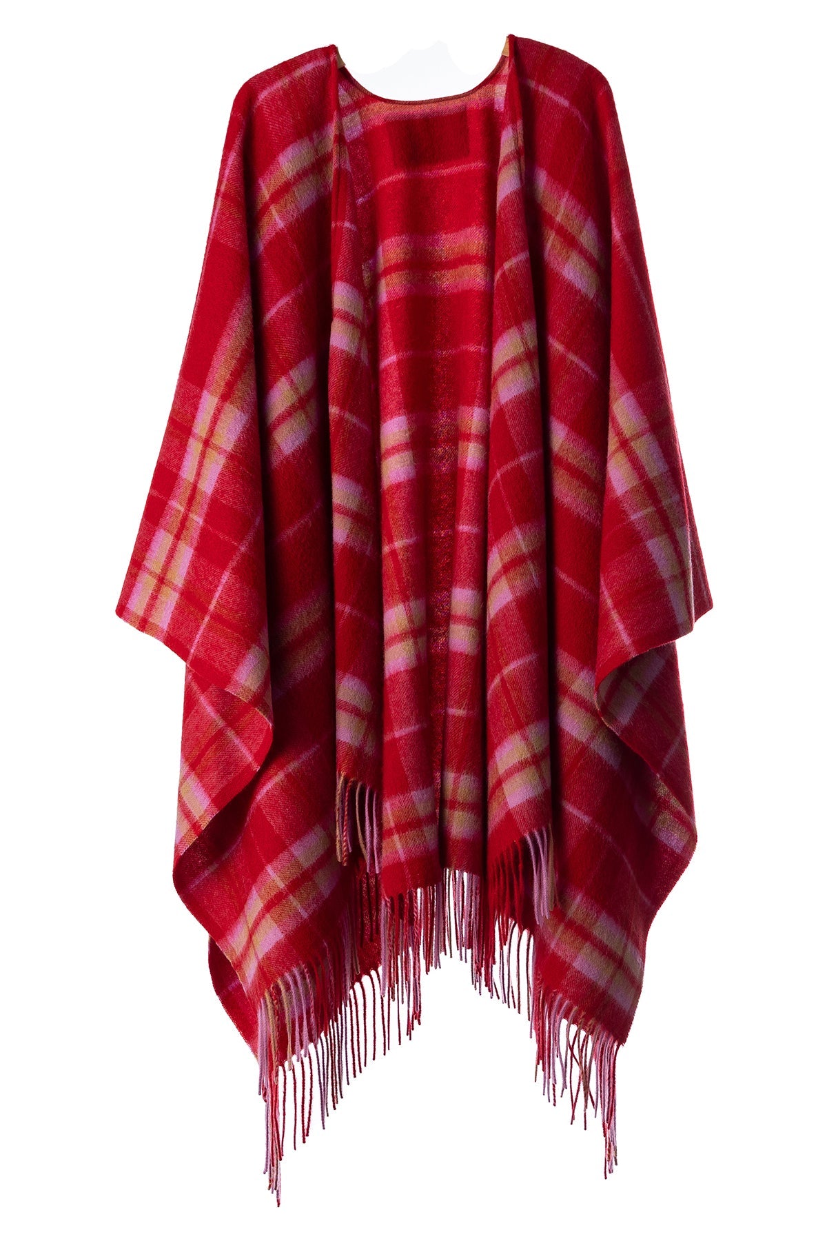 Luxury Cape/Poncho EC Check Exclusive Iconic Design - Red Style 4