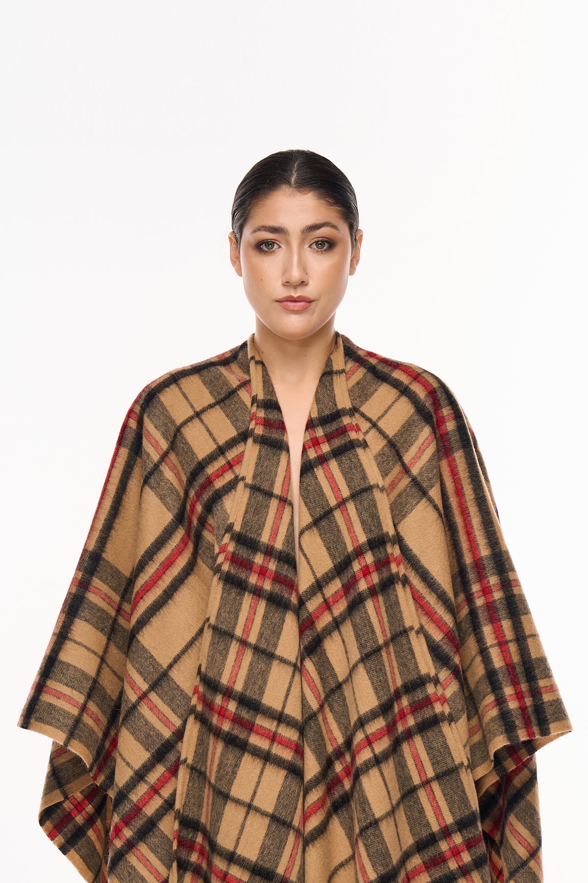 Luxury Cape/Poncho EC Check Exclusive Iconic Design - Camel Style 5