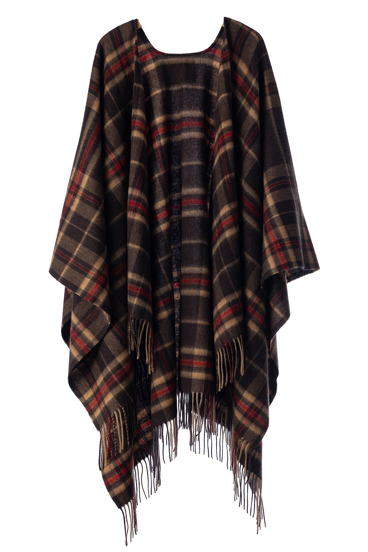 Luxury Cape/Poncho EC Check Exclusive Iconic Design - Black Style 2