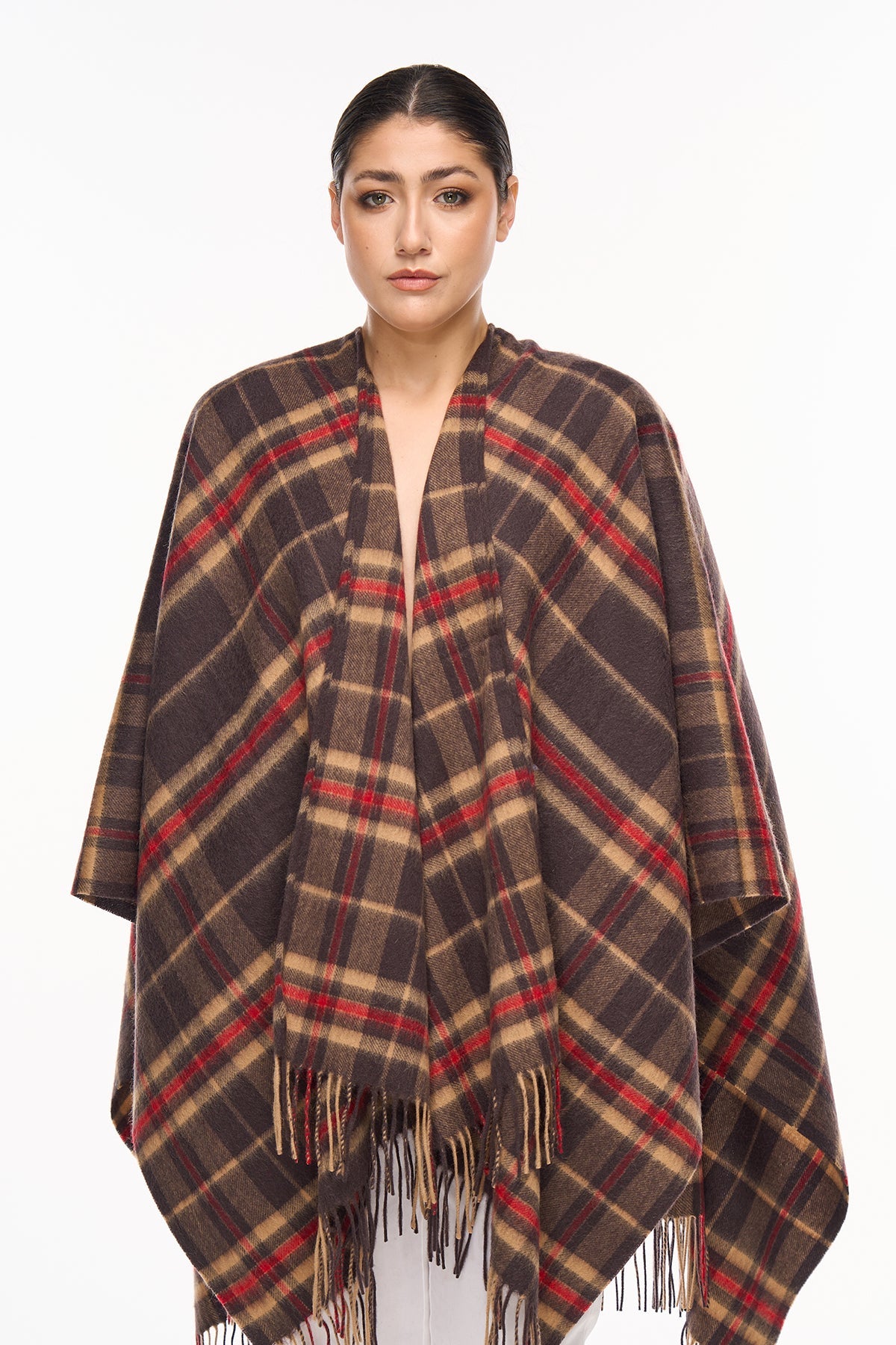 Luxury Cape/Poncho EC Check Exclusive Iconic Design - Black Style 2