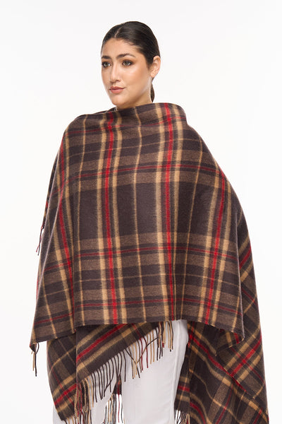 Luxury Cape/Poncho EC Check Exclusive Iconic Design - Black Style 2