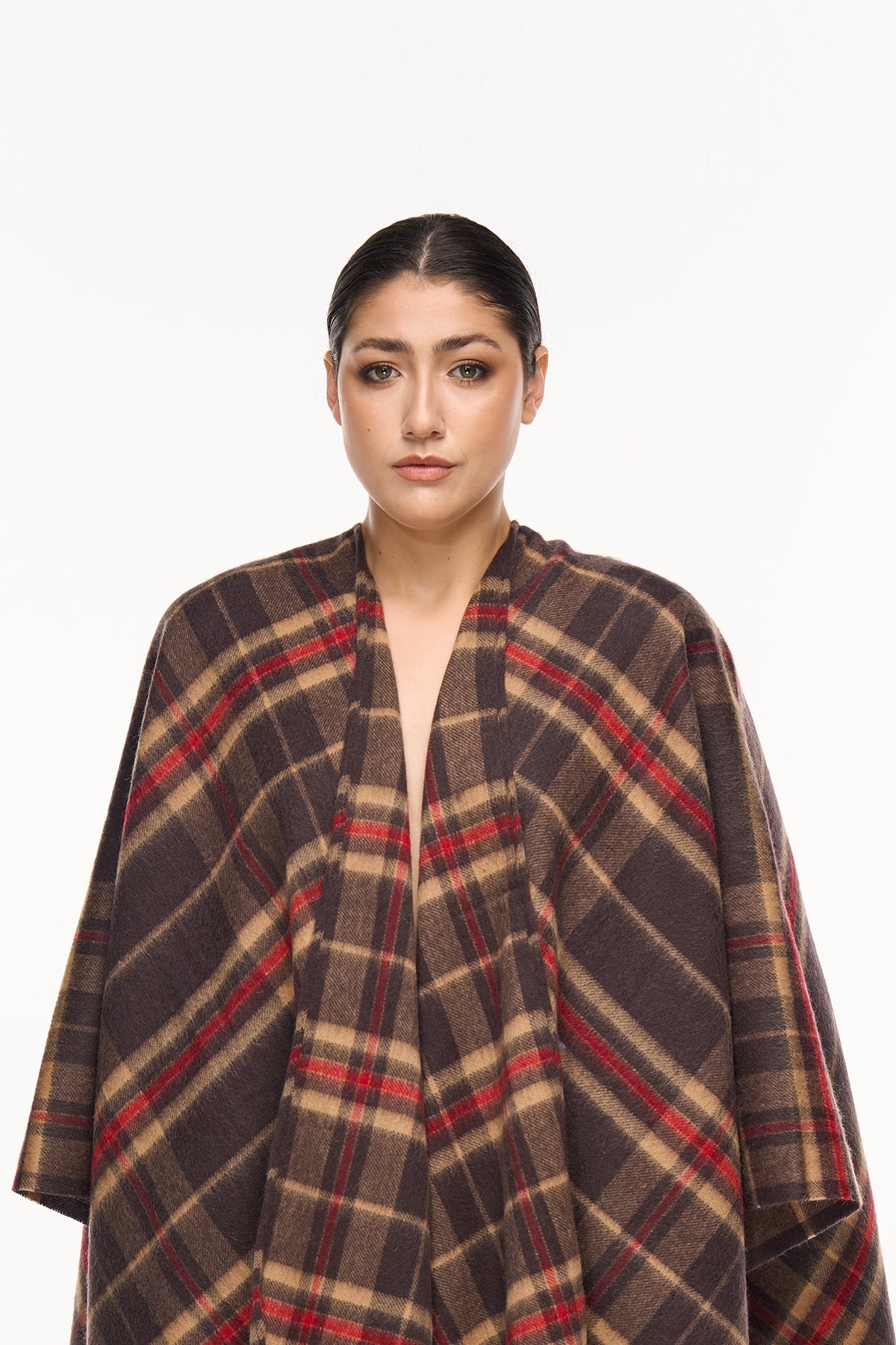 Luxury Cape/Poncho EC Check Exclusive Iconic Design - Black Style 2