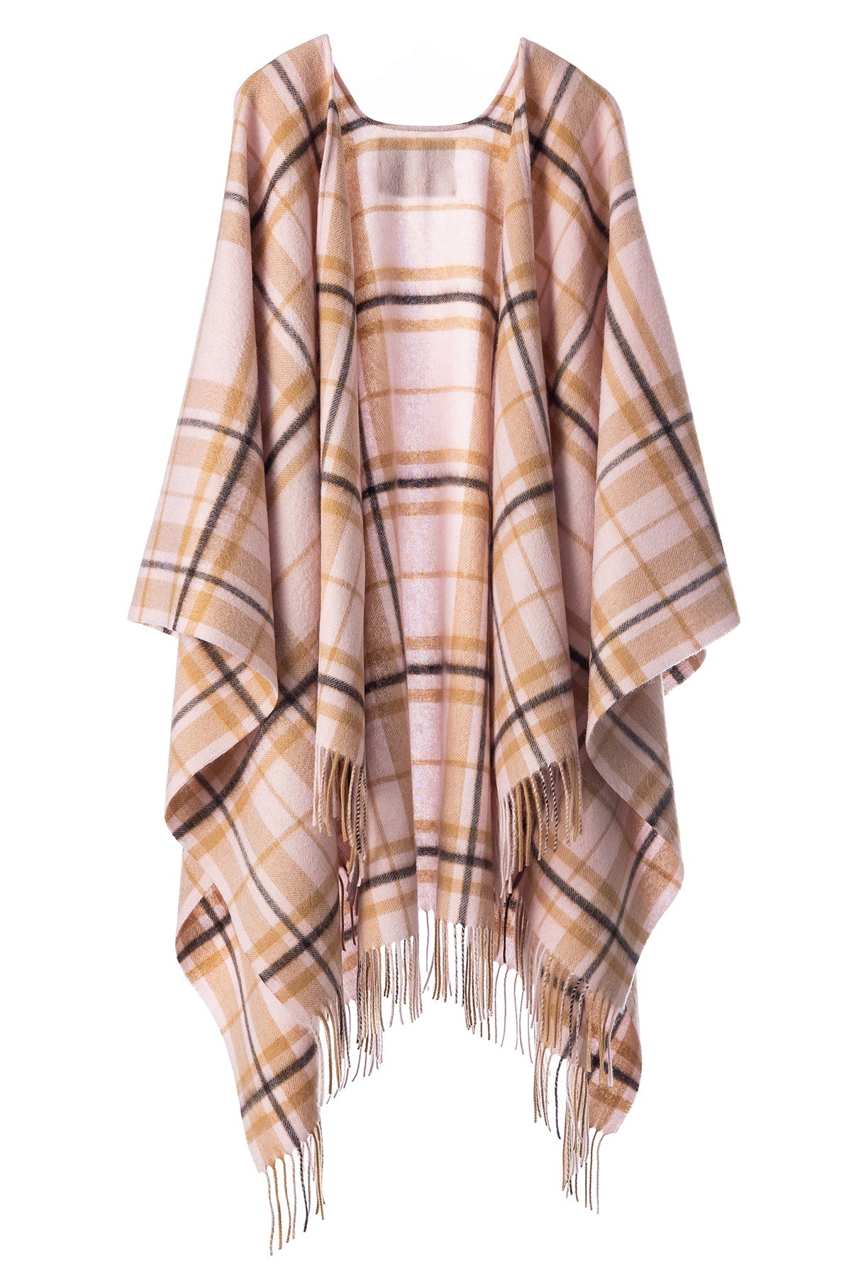 Luxury Cape/Poncho EC Check Exclusive Iconic Design - Pink Style 1