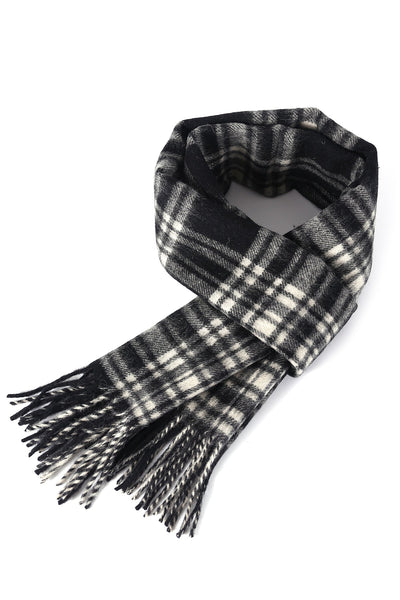 Scarves Menzies Black and White Clan 100% Pure Lambswool