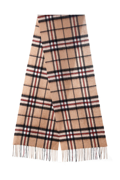 Cashmere Scarf Thomson Camel Tartan