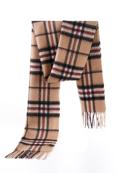 Cashmere Scarf Thomson Camel Tartan