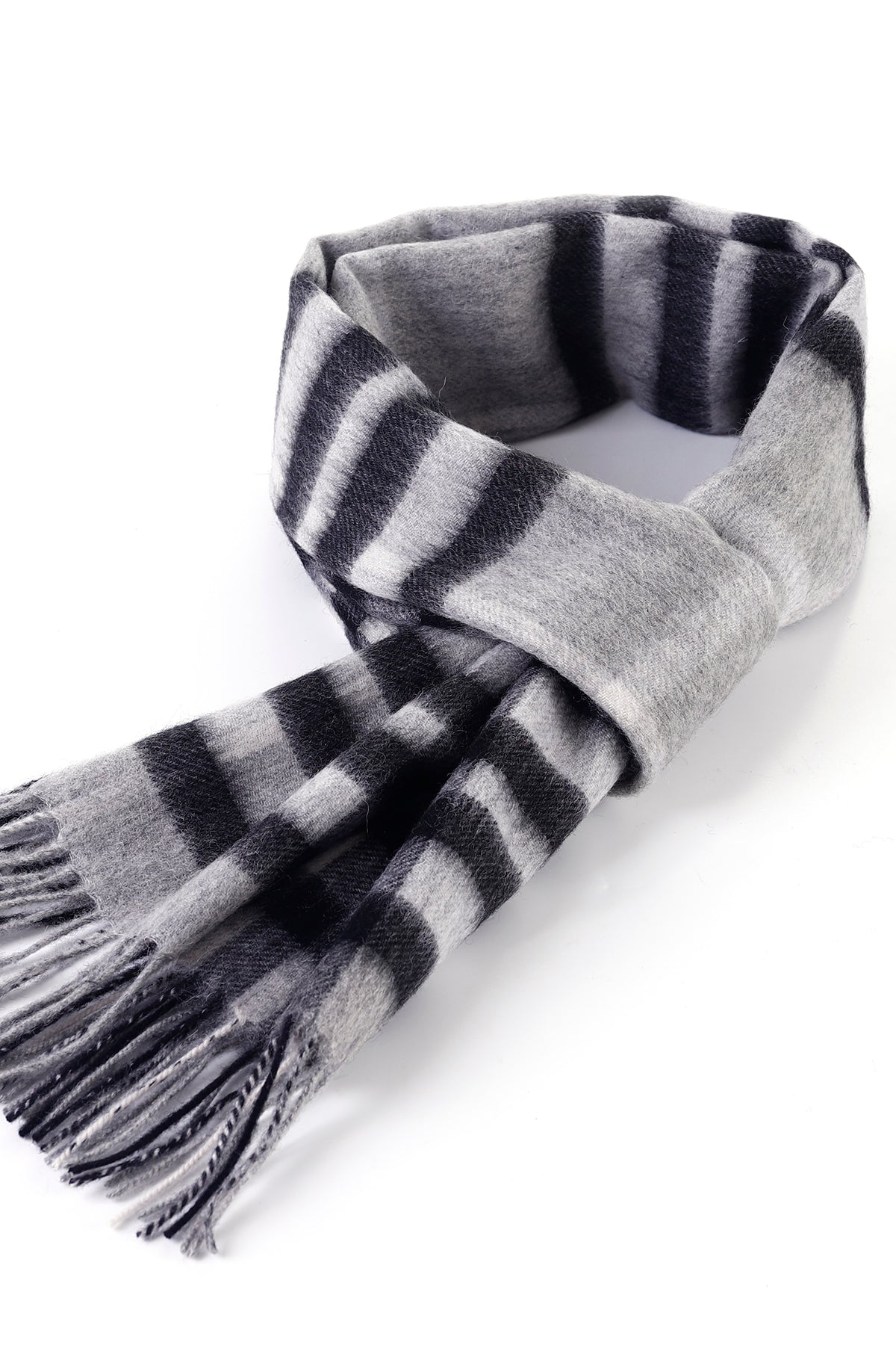 Cashmere Designer Scarf Iconic DC Classic - Grey