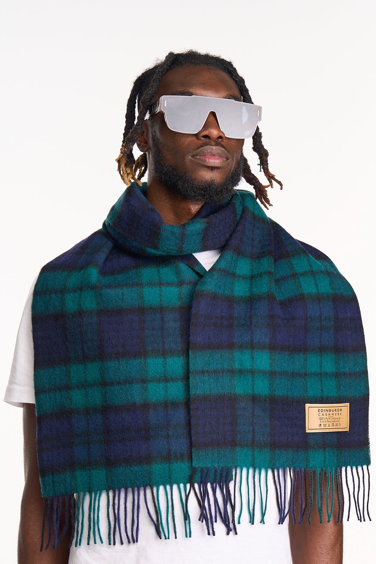 Cashmere Scarf Black Watch Tartan