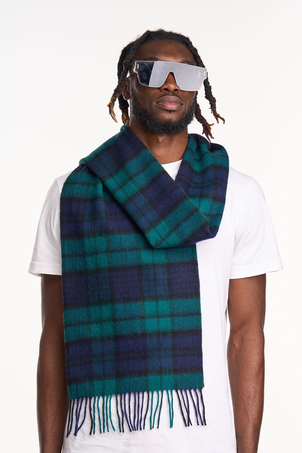 Cashmere Scarf Black Watch Tartan