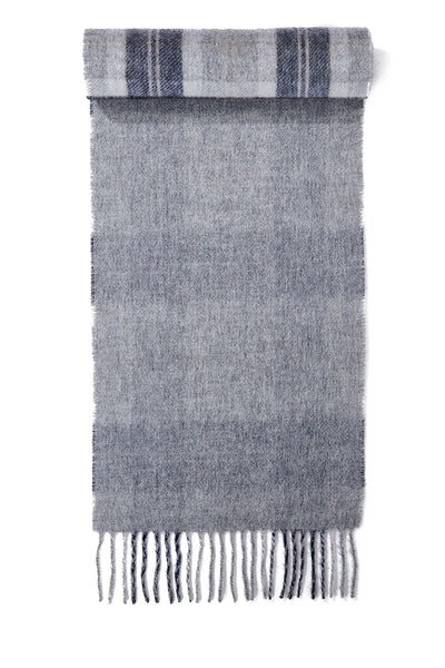 Reversible Scarf Bannockbane Silver 100% Pure Lambswool