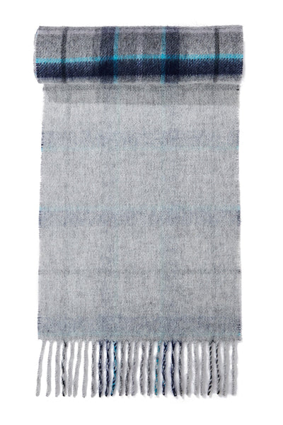 Reversible Scarf Grey Tweed 100% Pure Lambswool