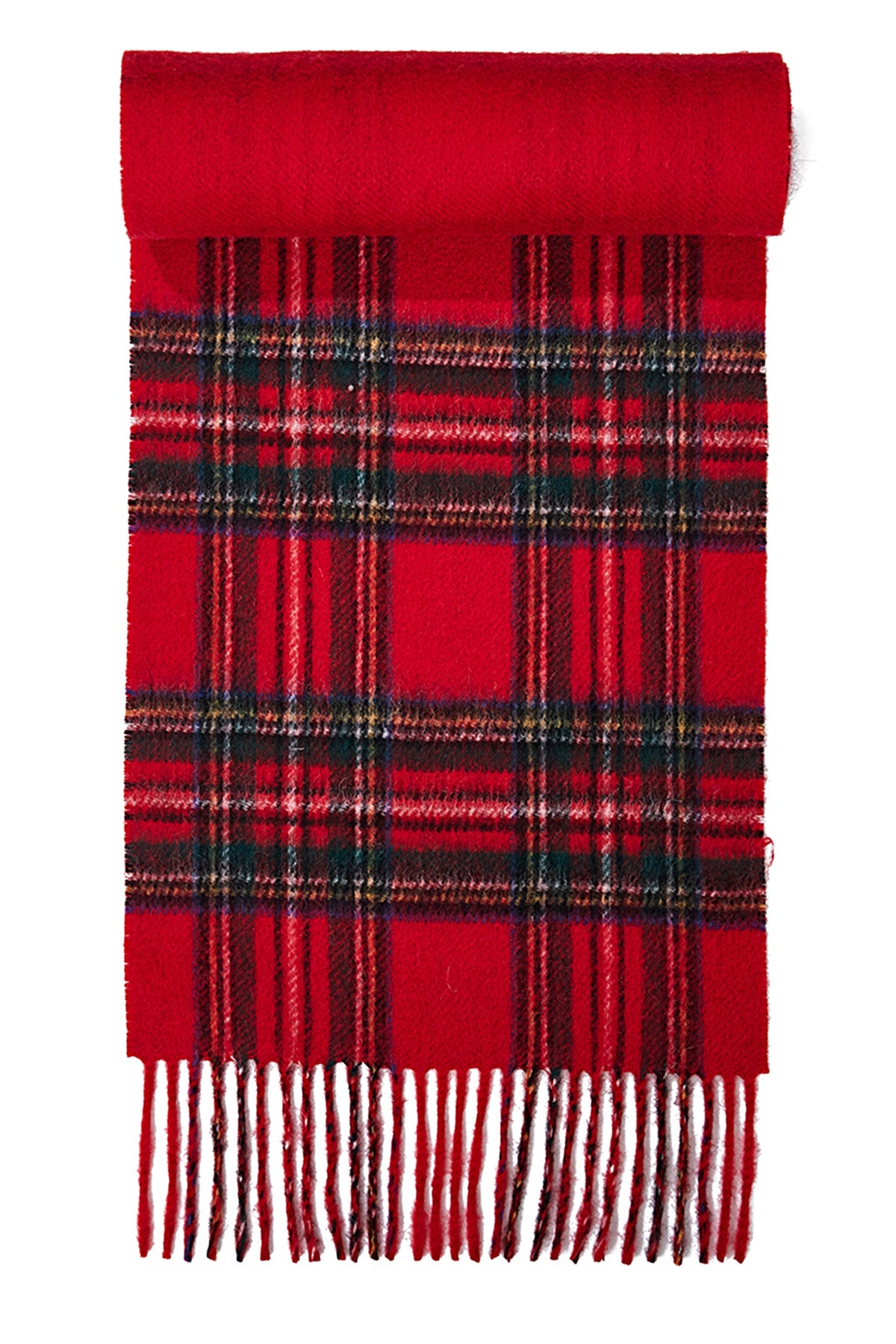 Reversible Scarf Royal Stewart Red 100% Pure Lambswool