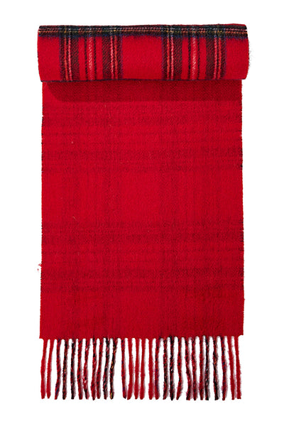 Reversible Scarf Royal Stewart Red 100% Pure Lambswool