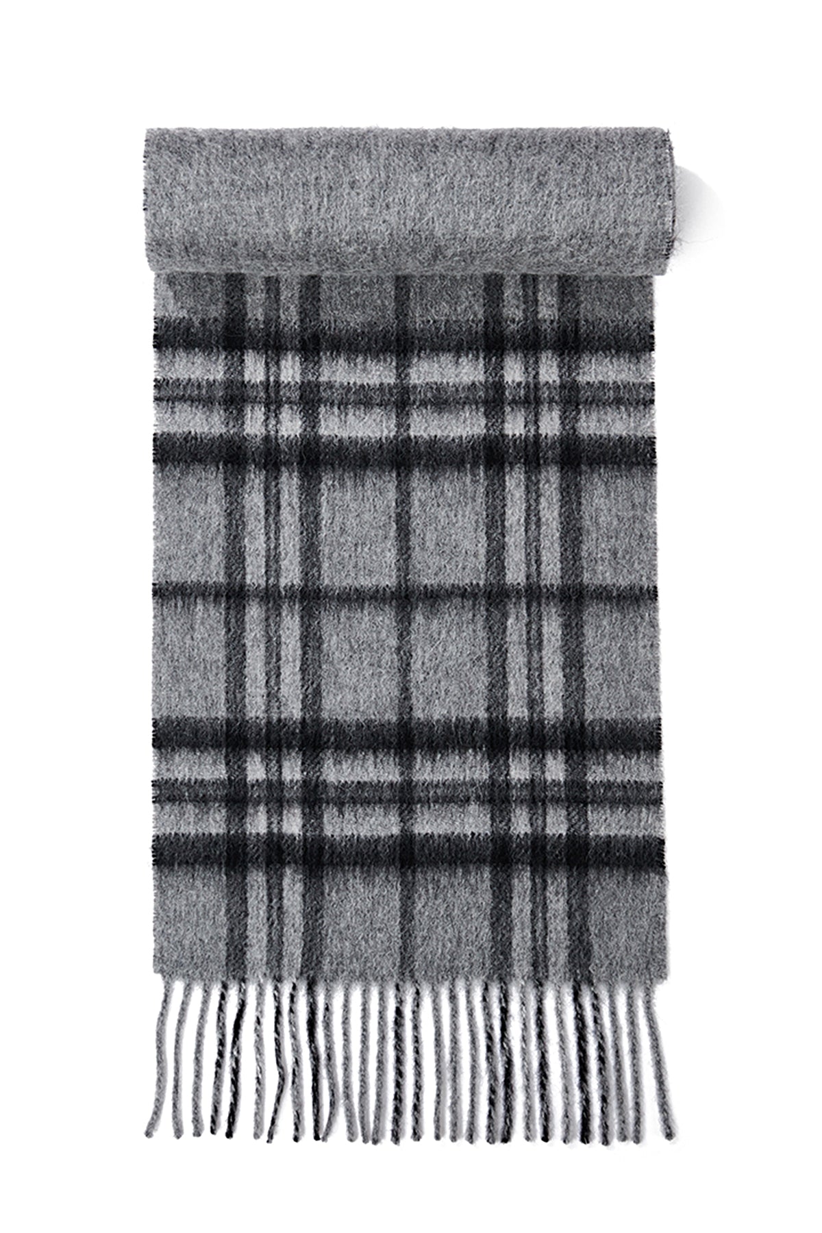 Scarf 100% Pure  wool Scottish Design Thomson Grey  Reversible