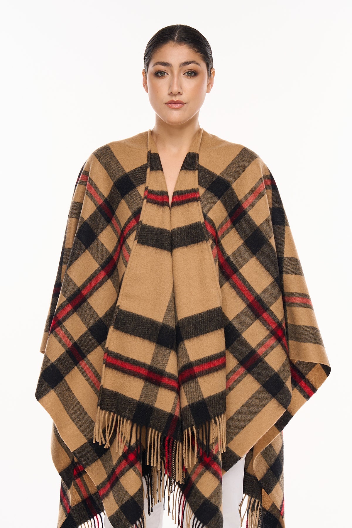 Poncho Luxury Exclusive Design DC Scott - Camel Style 1