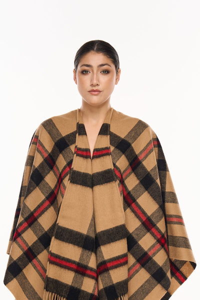 Poncho Luxury Exclusive Design DC Scott - Camel Style 1