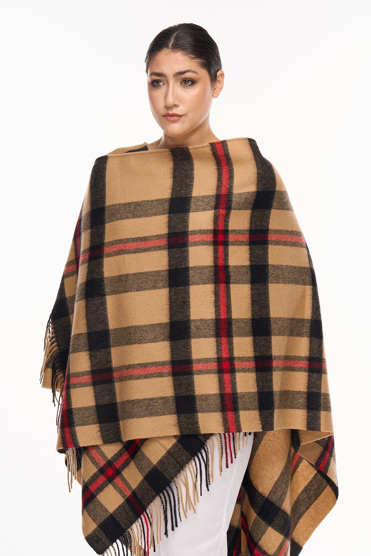 Poncho Luxury Exclusive Design DC Scott - Camel Style 1