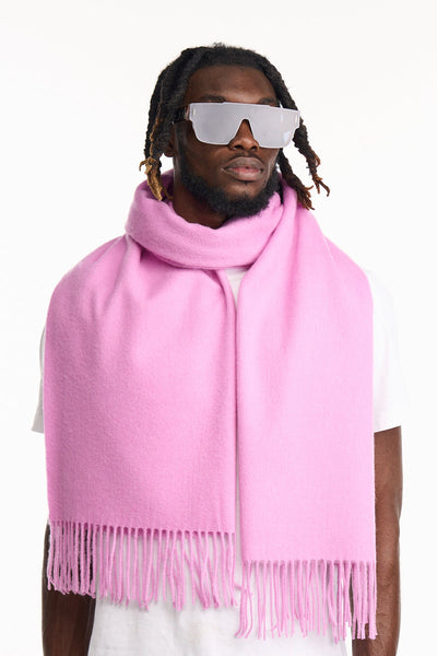 Plain Scarf Dark Pink Oversized Wrap 100% Pure Lambswool