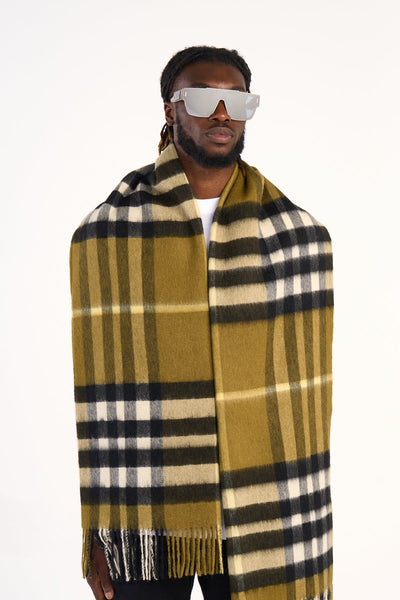 Scarf DC Check Oversized Wrap 100% Pure Lambswool