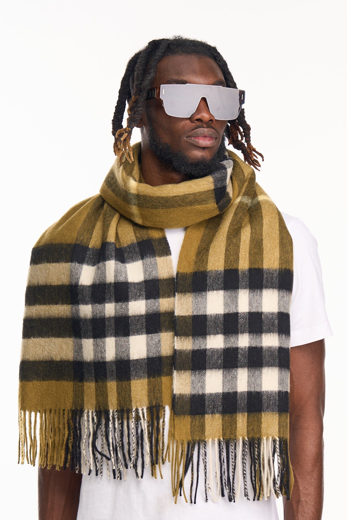 Scarf DC Check Oversized Wrap 100% Pure Lambswool