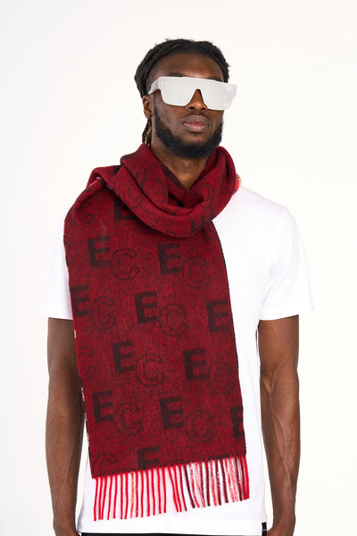 EC 100% Pure Lambswool Big Dark Red Scarf