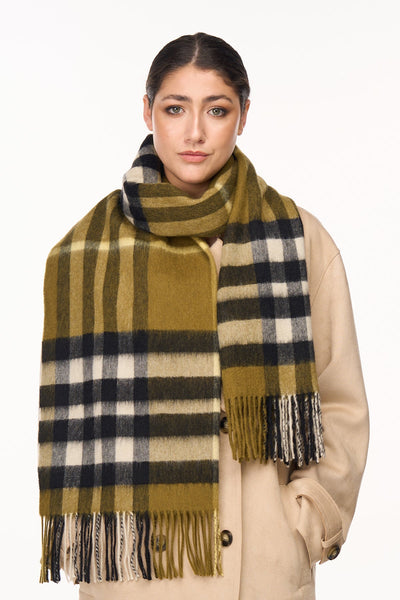 Scarf DC Check Oversized Wrap 100% Pure Lambswool